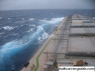 A Bulk carrier ocean passage