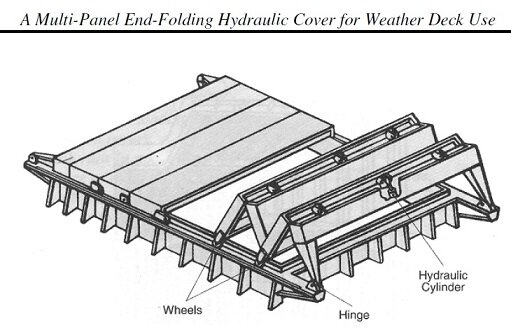 Multi panel folding steel hatch cover